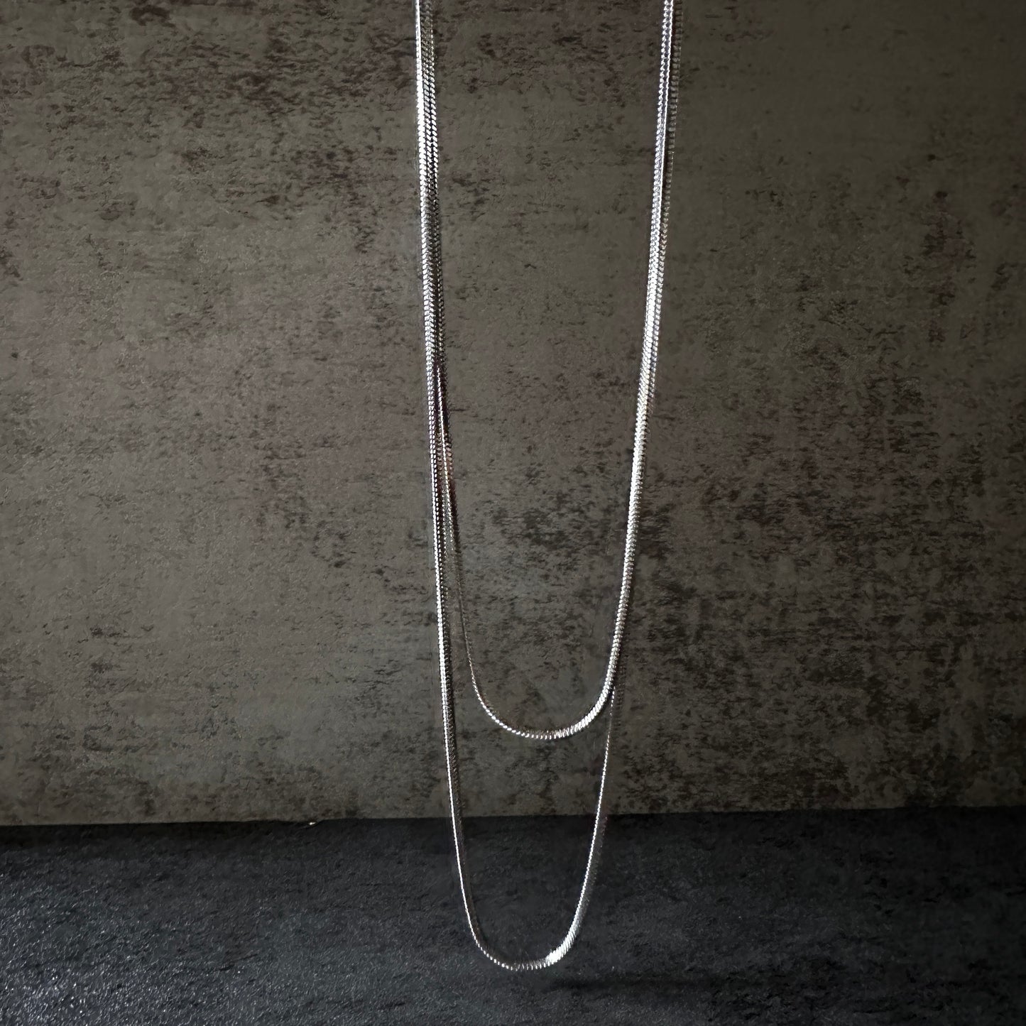 316L long snake chain necklace sv