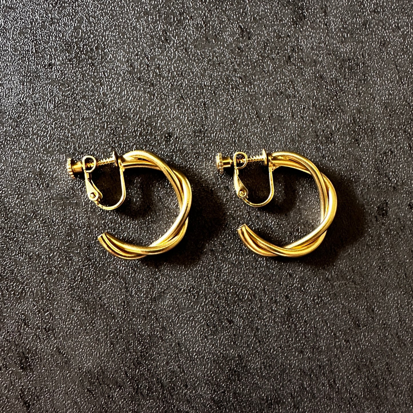 316L twist earring gld