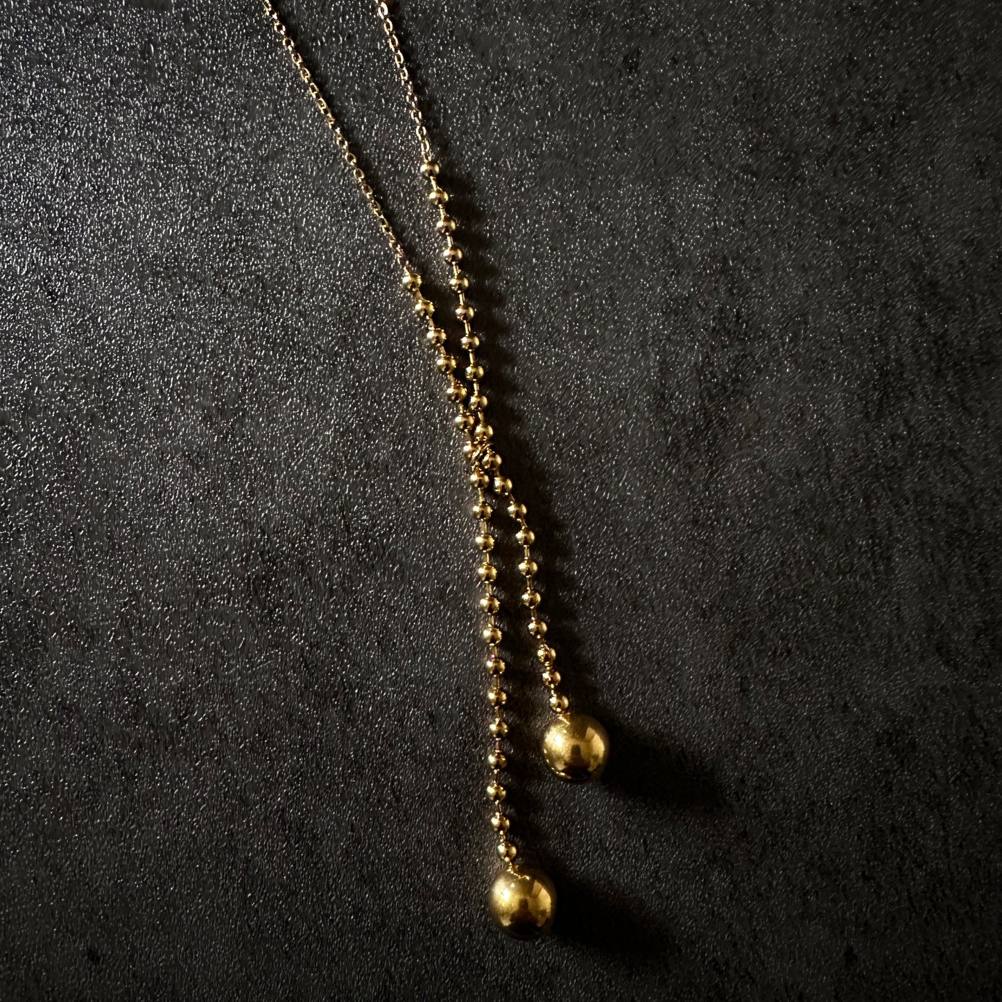 316L ball tie necklace