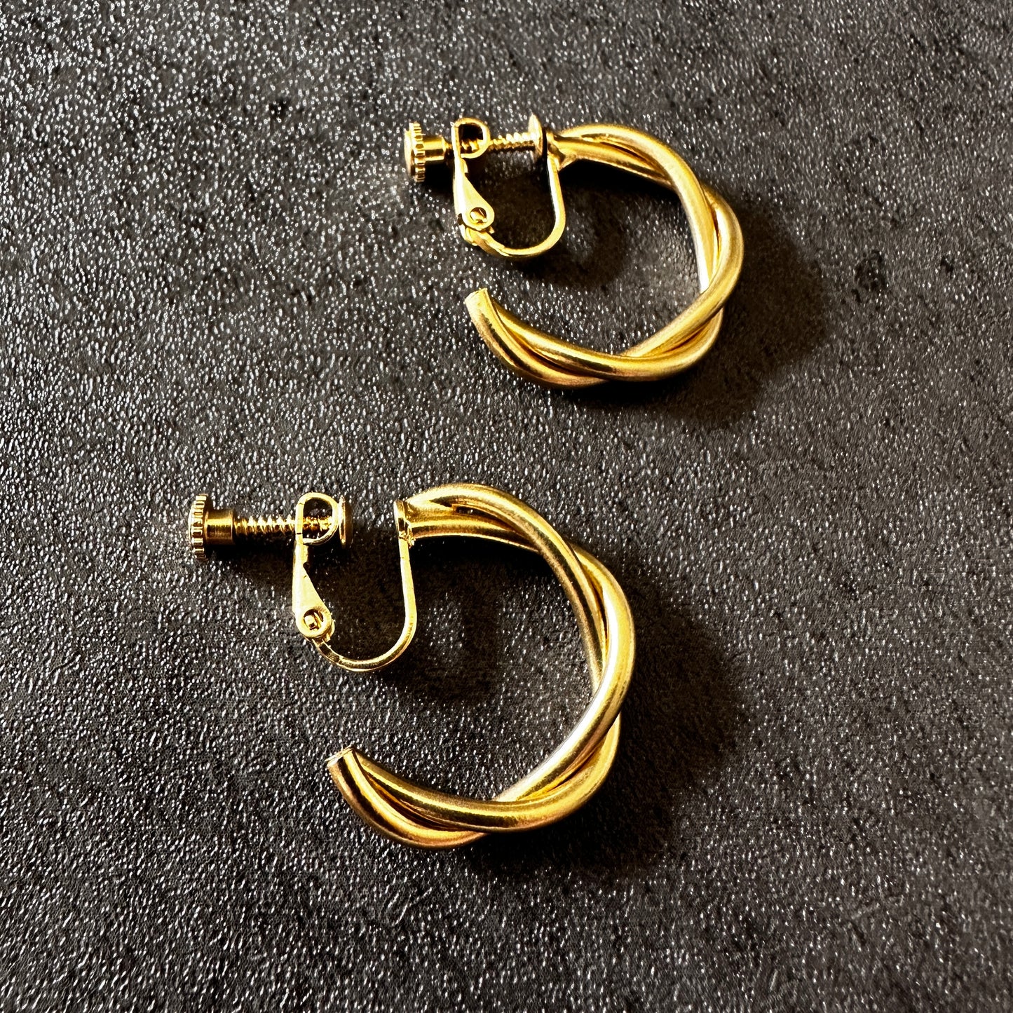 316L twist earring gld