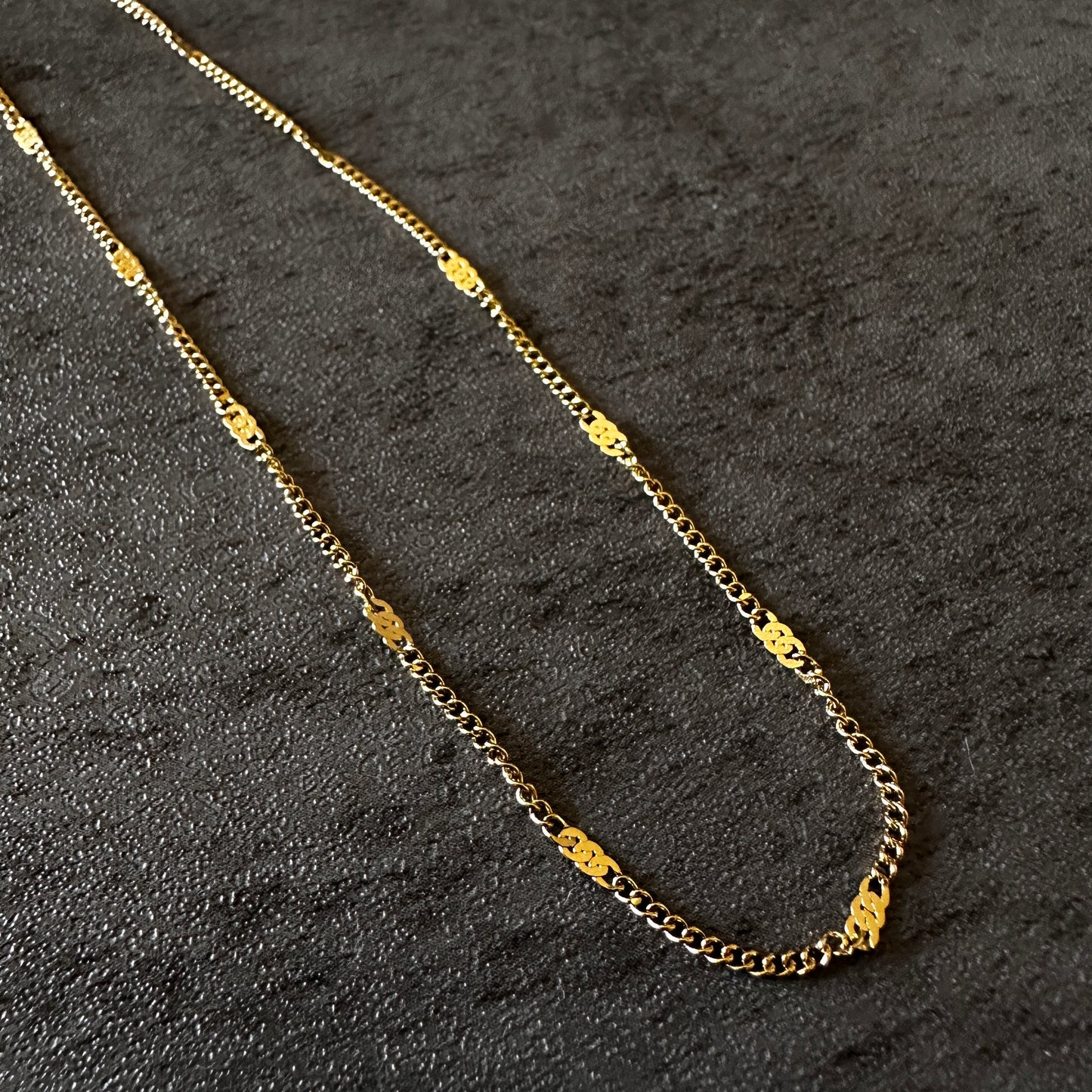 316L design chain necklace gld