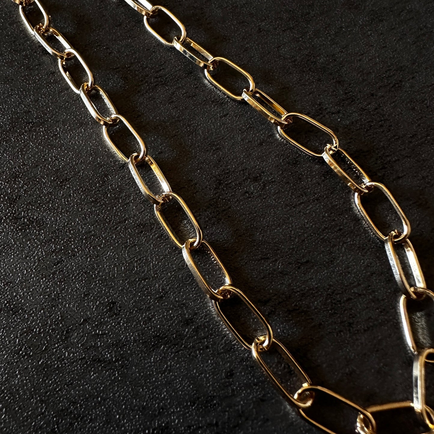 316L box chain necklace gld