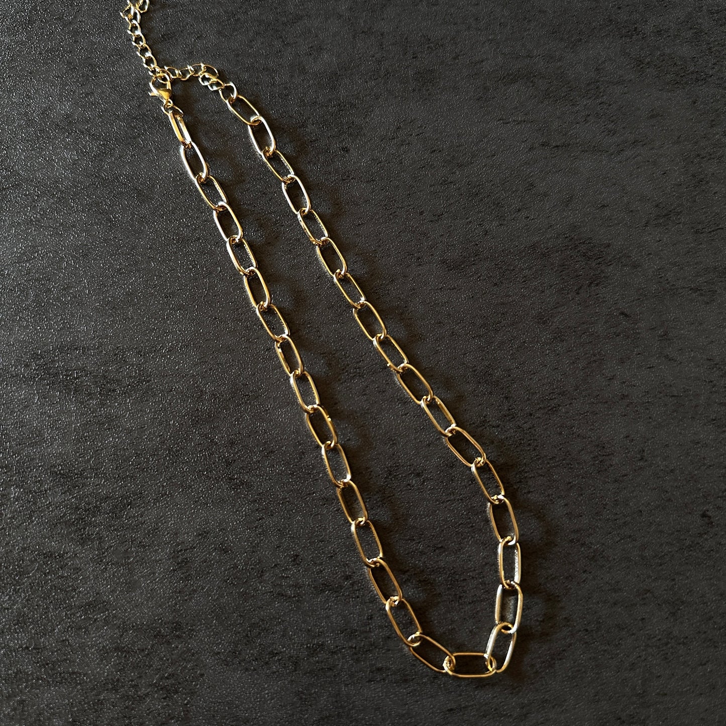 316L box chain necklace gld