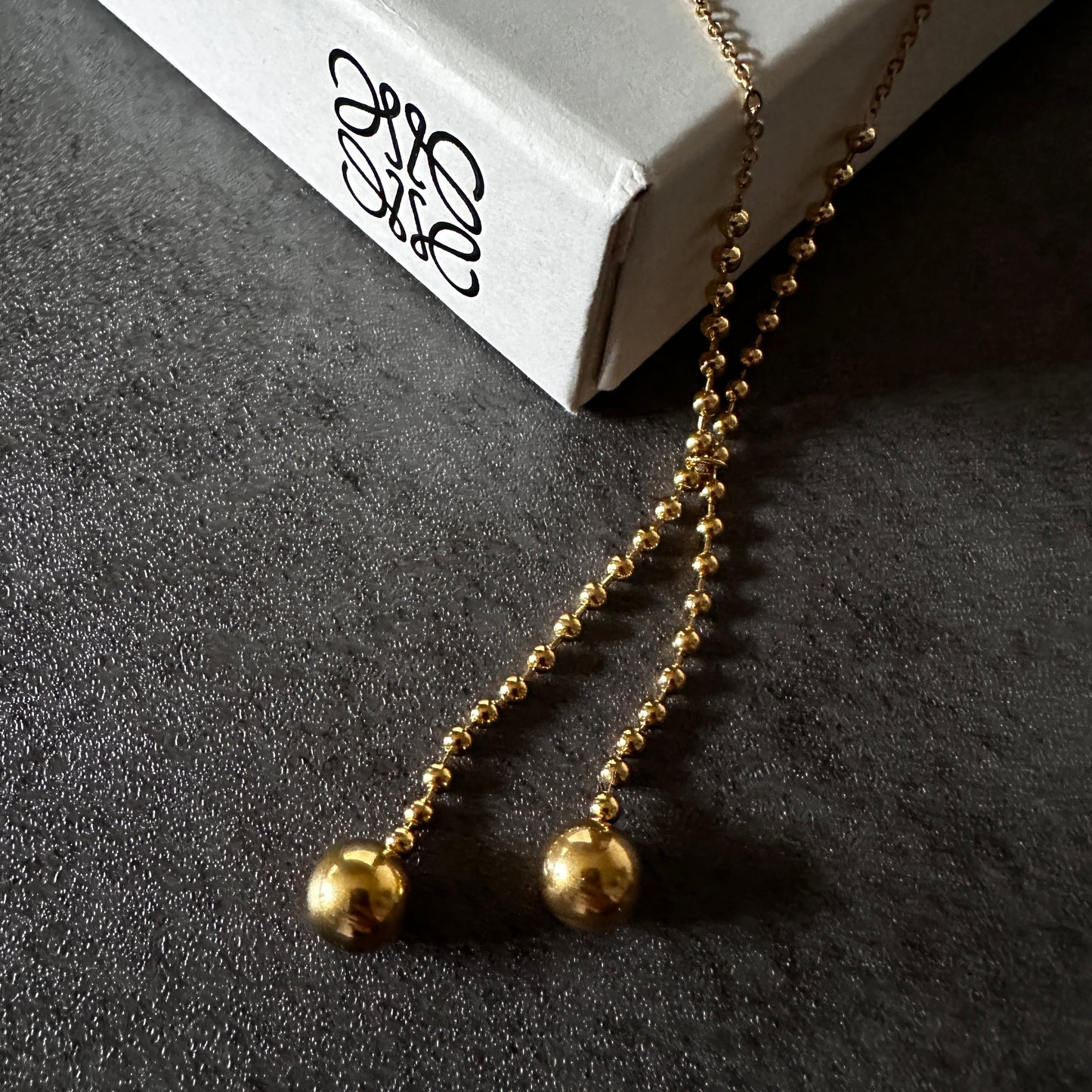 316L ball tie necklace