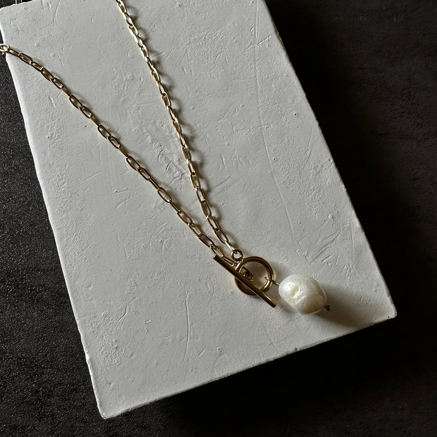 316L pearl chain necklace