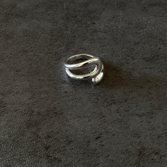 silver925 bend ring