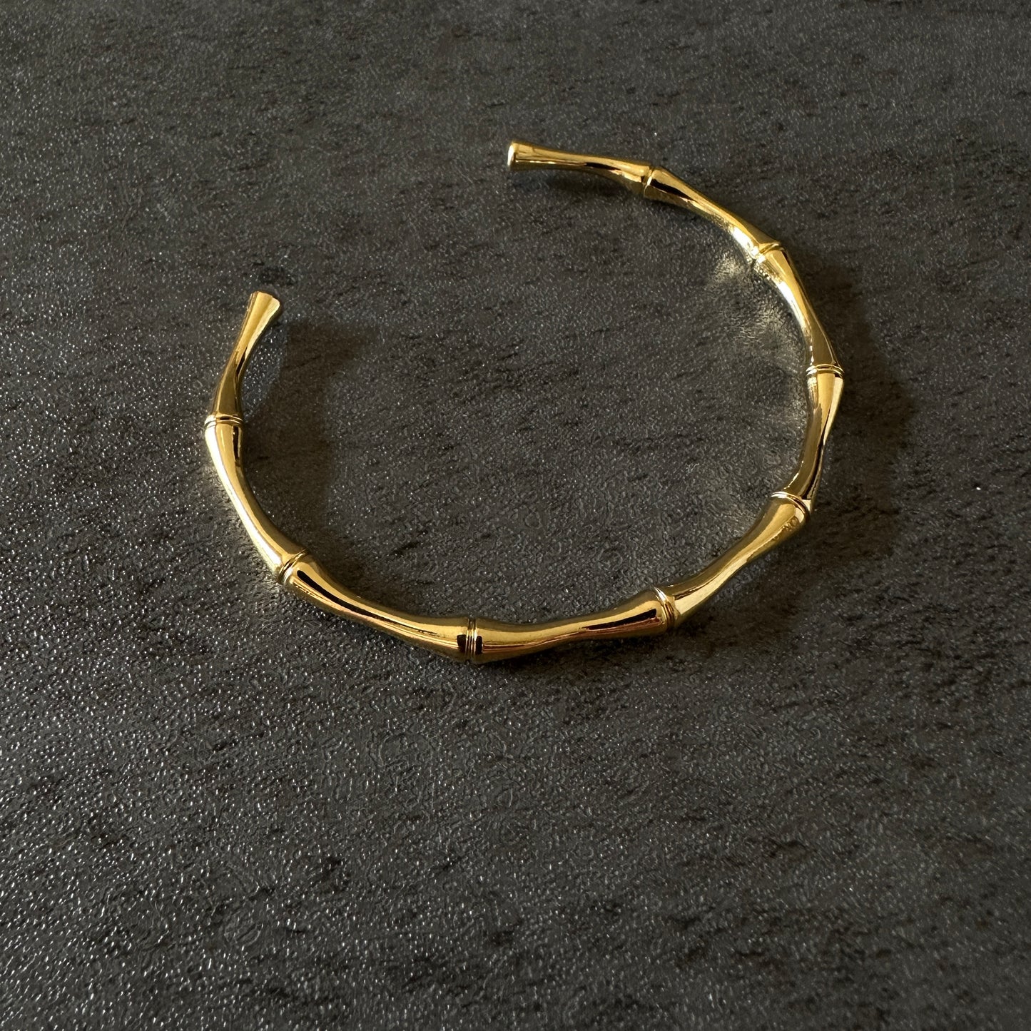 316L Bamboo bangle gold