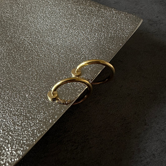 316L simple hoop earrings gld