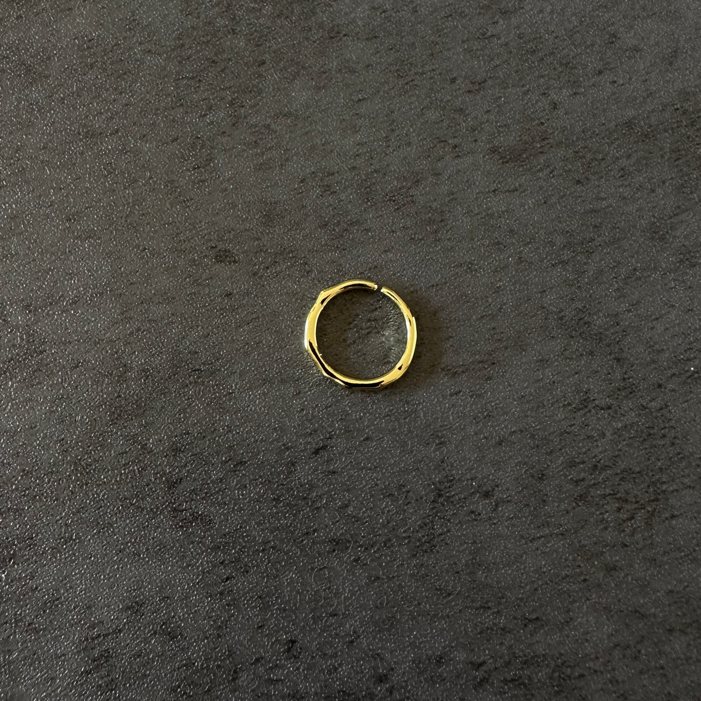 silver925 slim curve ring gld