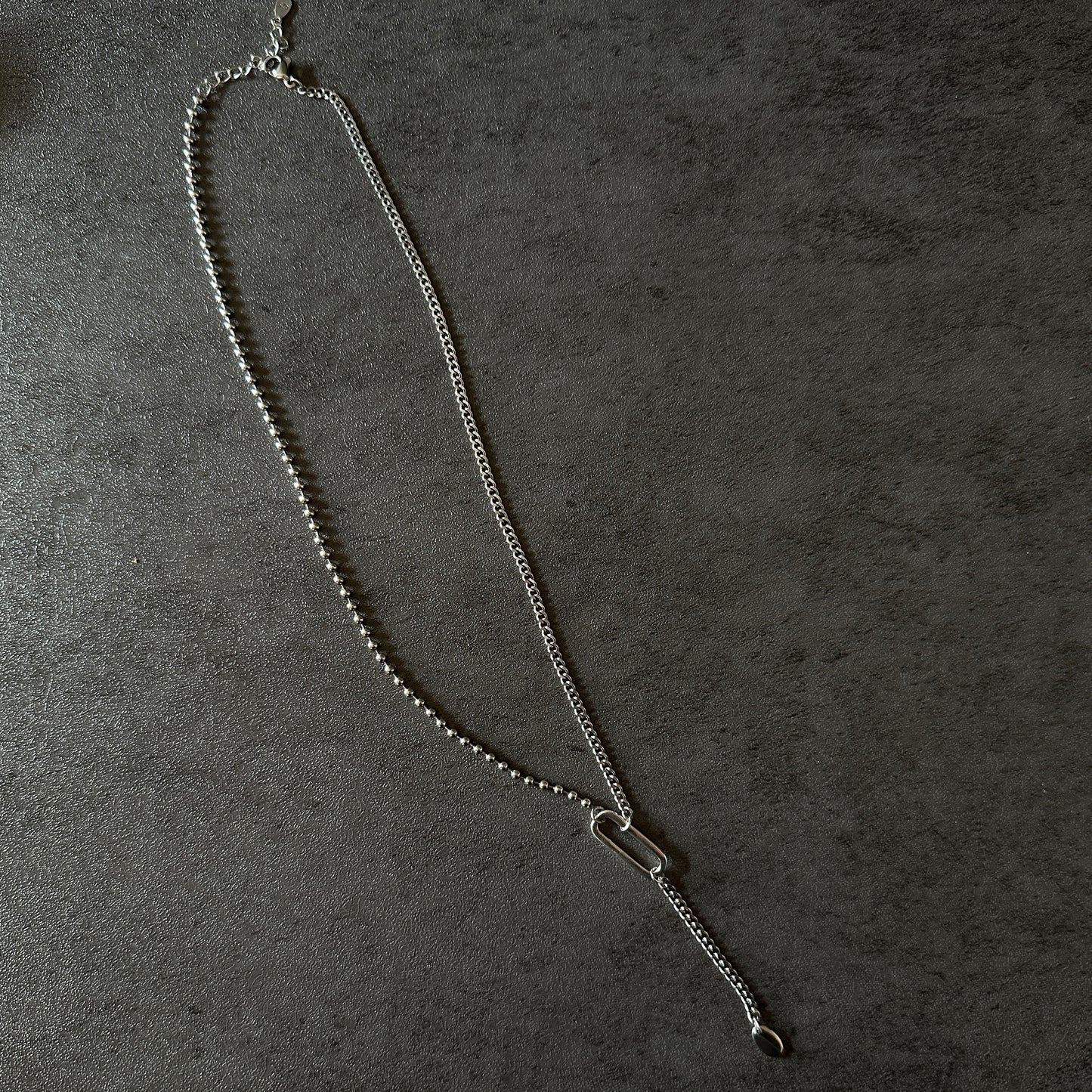 silver925 Y lariat necklace