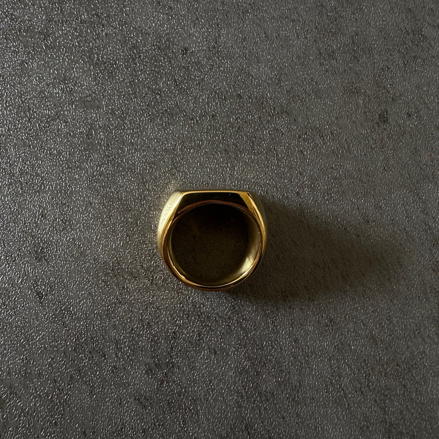 316L square plate ring gld