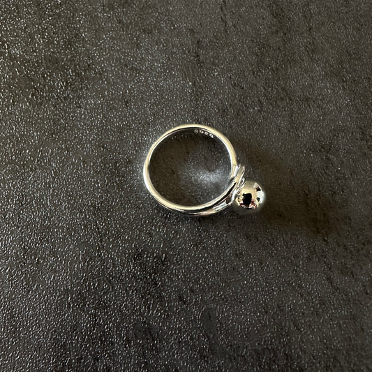 silver925 ball design ring sv