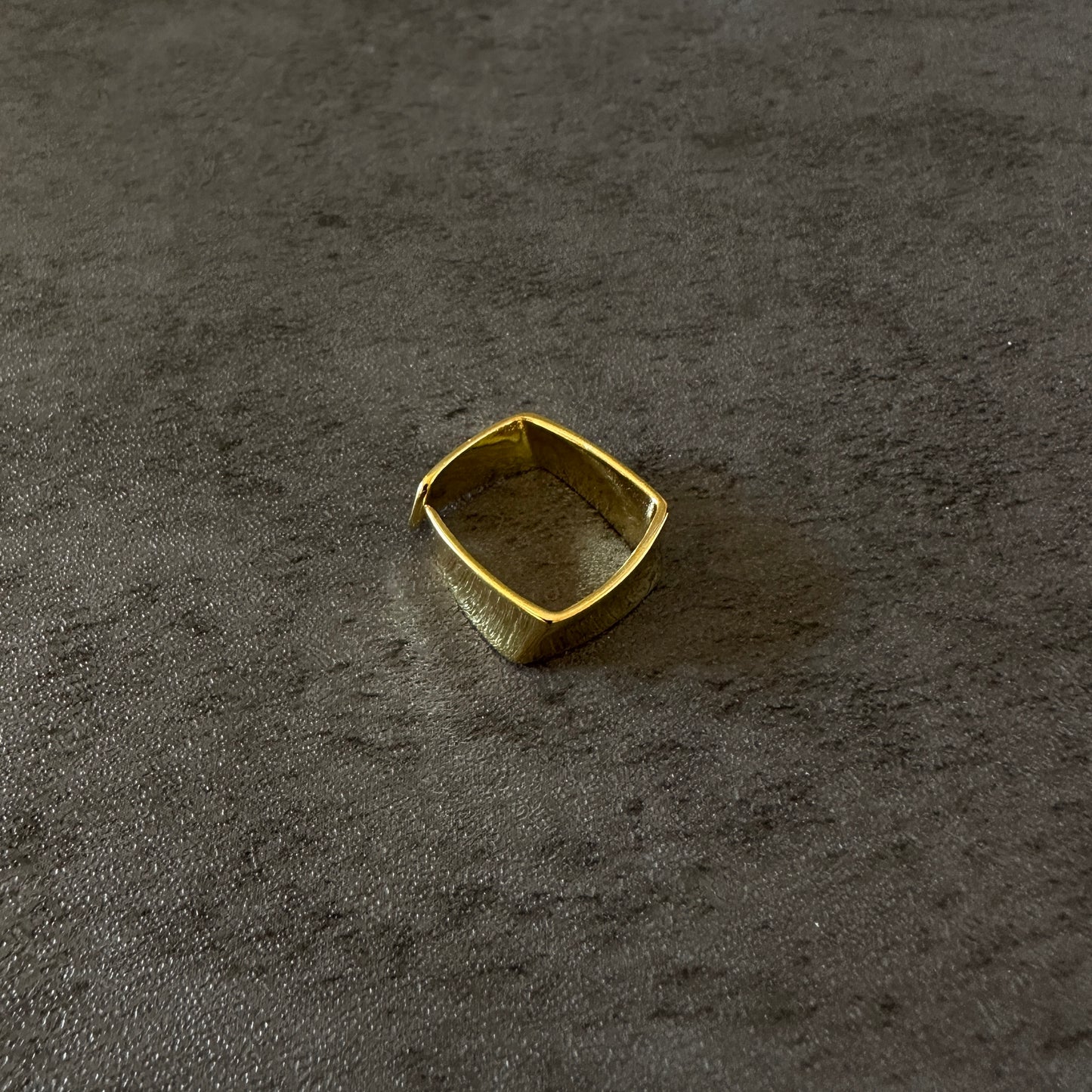 silver925 Square ring gld