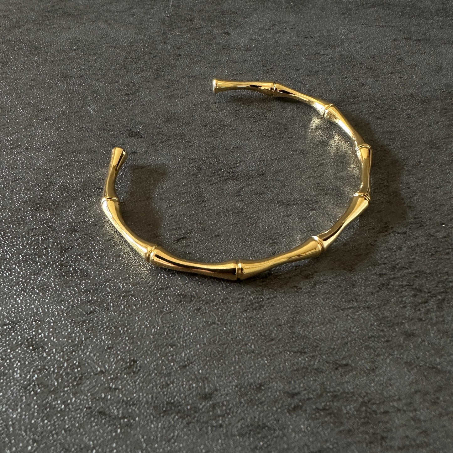 316L Bamboo bangle gold