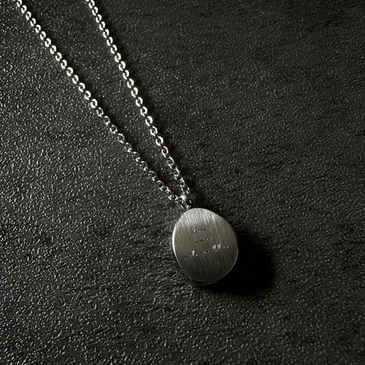 316L round plate necklace sv