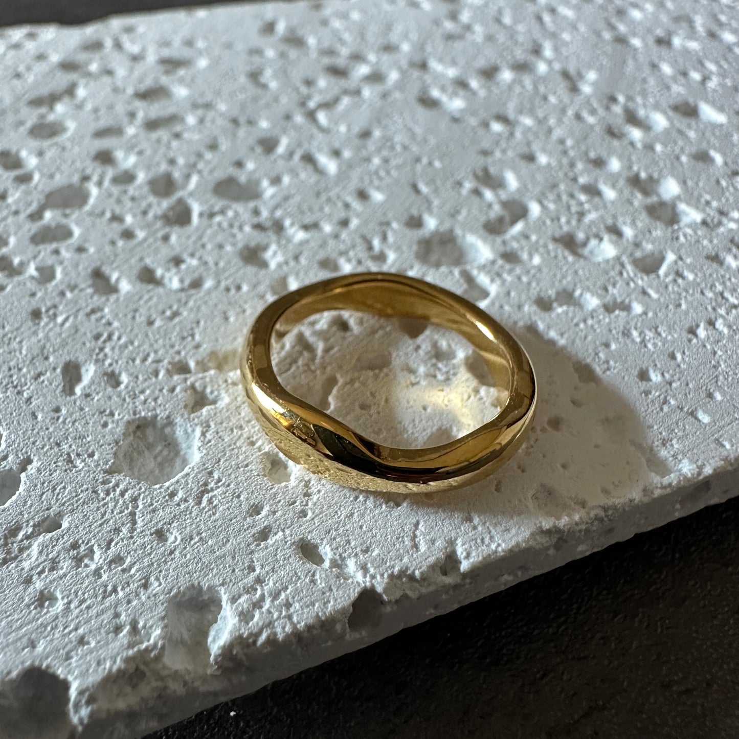 316L curve ring gld