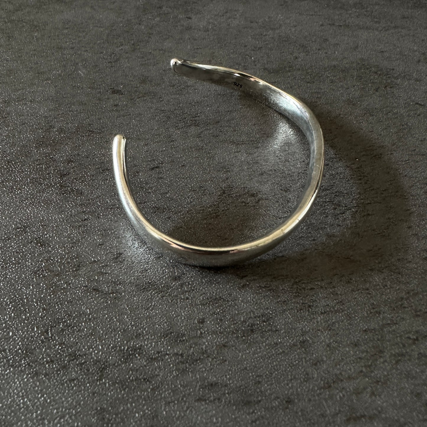 silver925 curve bangle