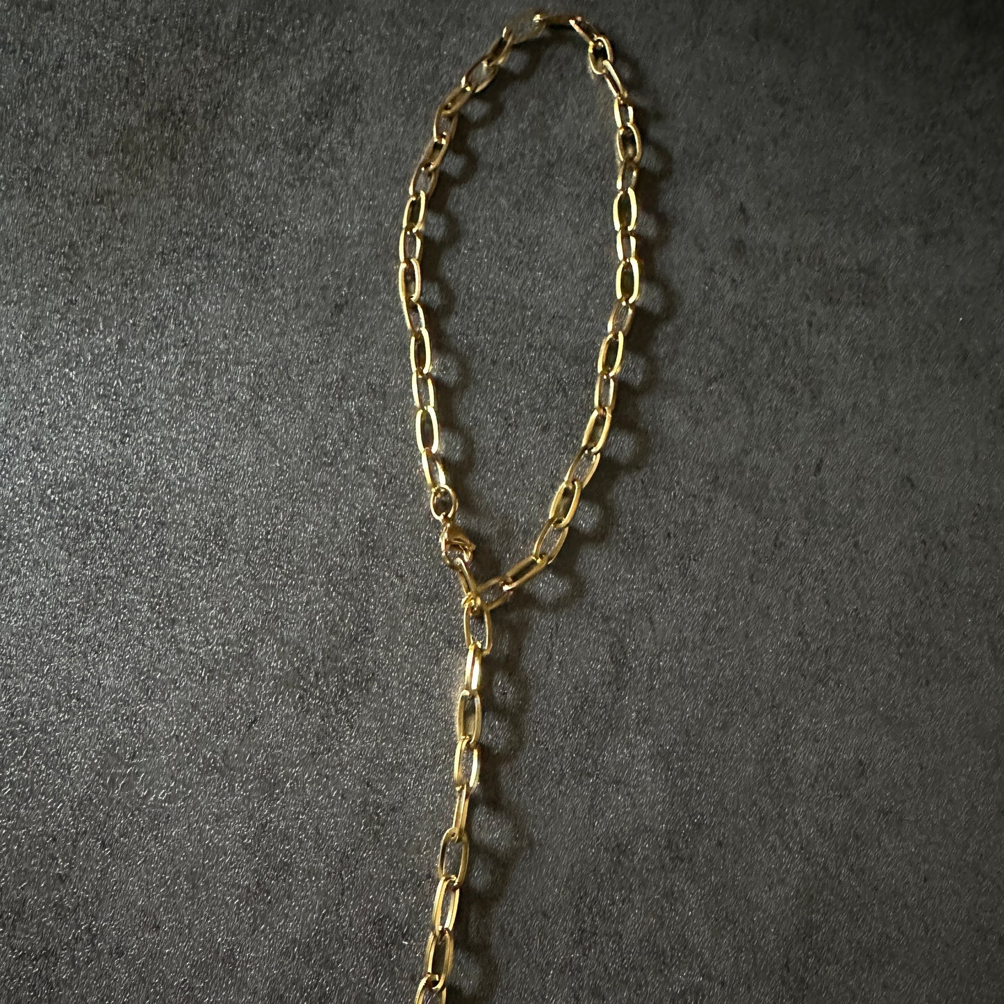 316L 2way choker chain necklace gld