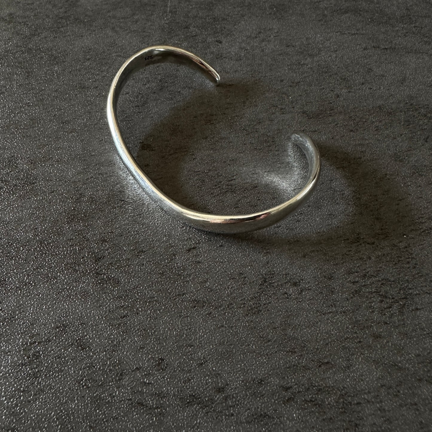 silver925 curve bangle